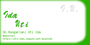 ida uti business card